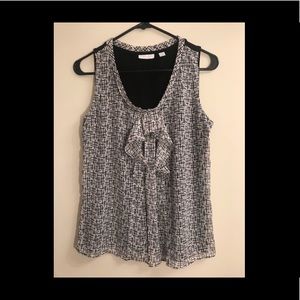 New York & Company - Blk/Wht Sleeveless Top Size:M